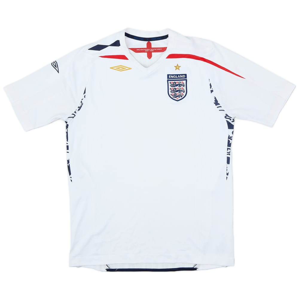 2007-09 England Home Shirt - 7/10 - (XL.Boys)