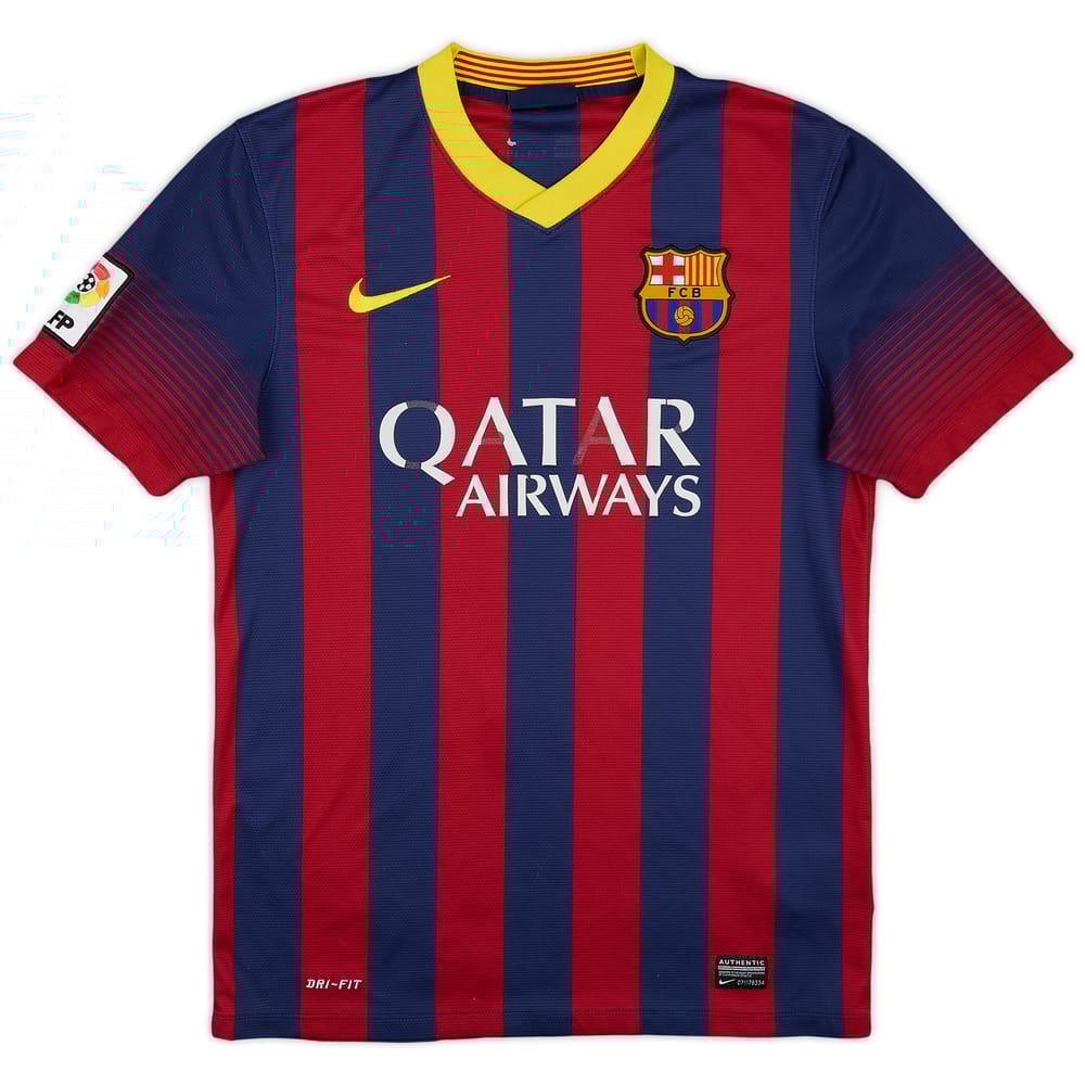 2013-14 Barcelona Home Shirt - 4/10 - (S)