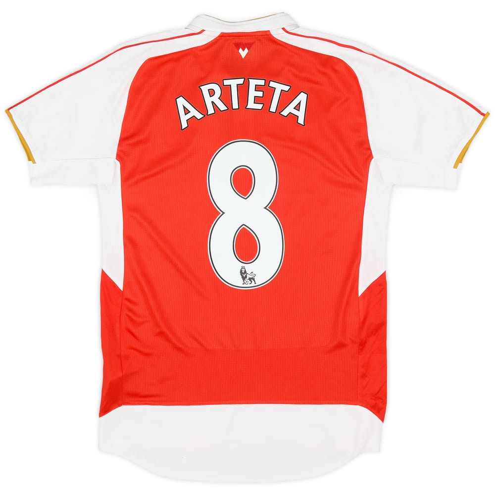2015-16 Arsenal Home Shirt Arteta #8 - 5/10 - (XS)