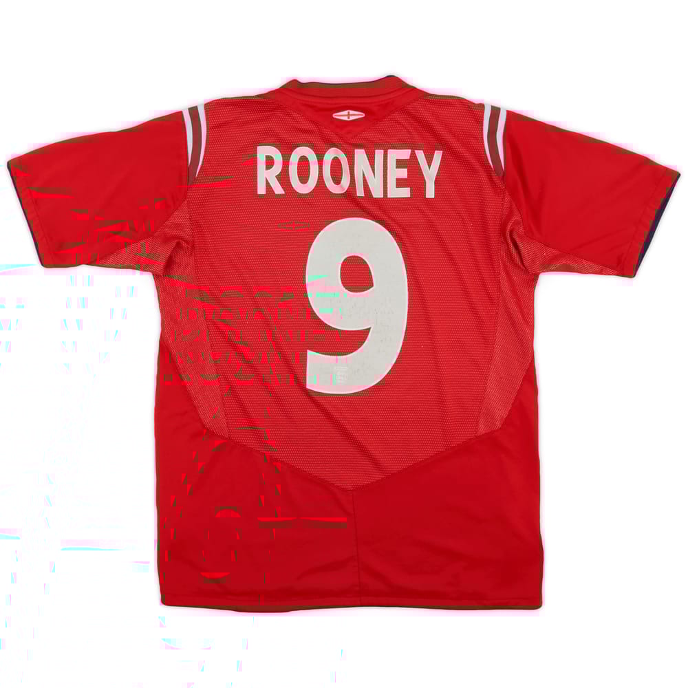 2004-06 England Away Shirt Rooney #9 - 5/10 - (XL.Boys)