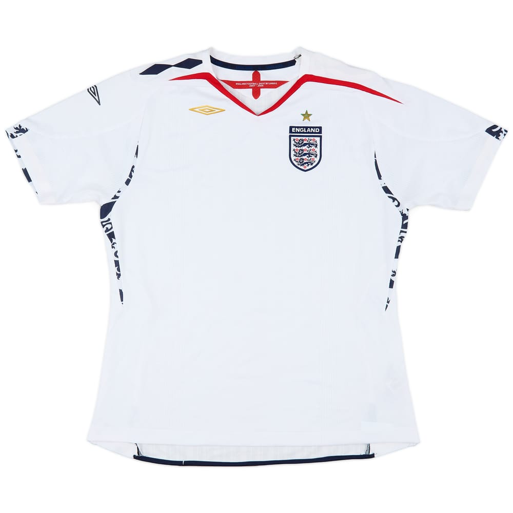 2007-09 England Home Shirt - 6/10 - (Women's XXL)