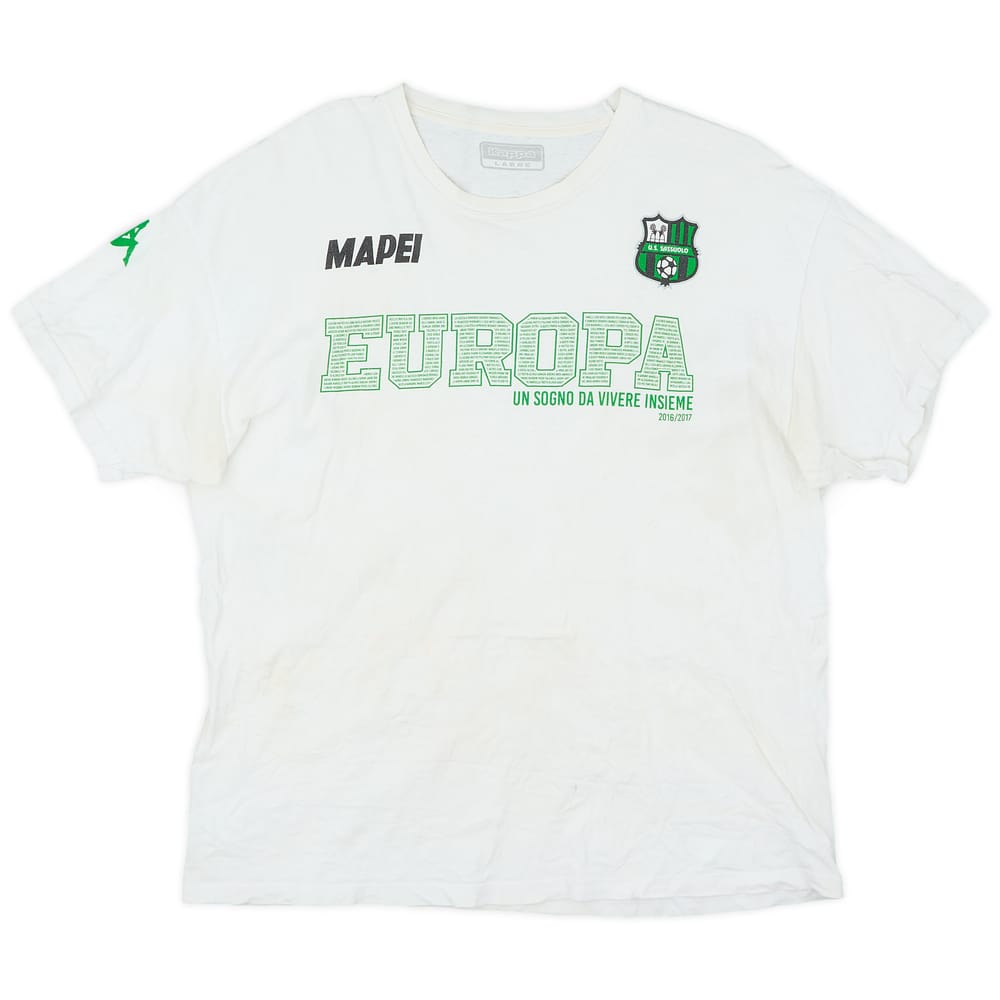 2016-17 Sassuolo 'Europa' Kappa Cotton Tee - 7/10 - (L)