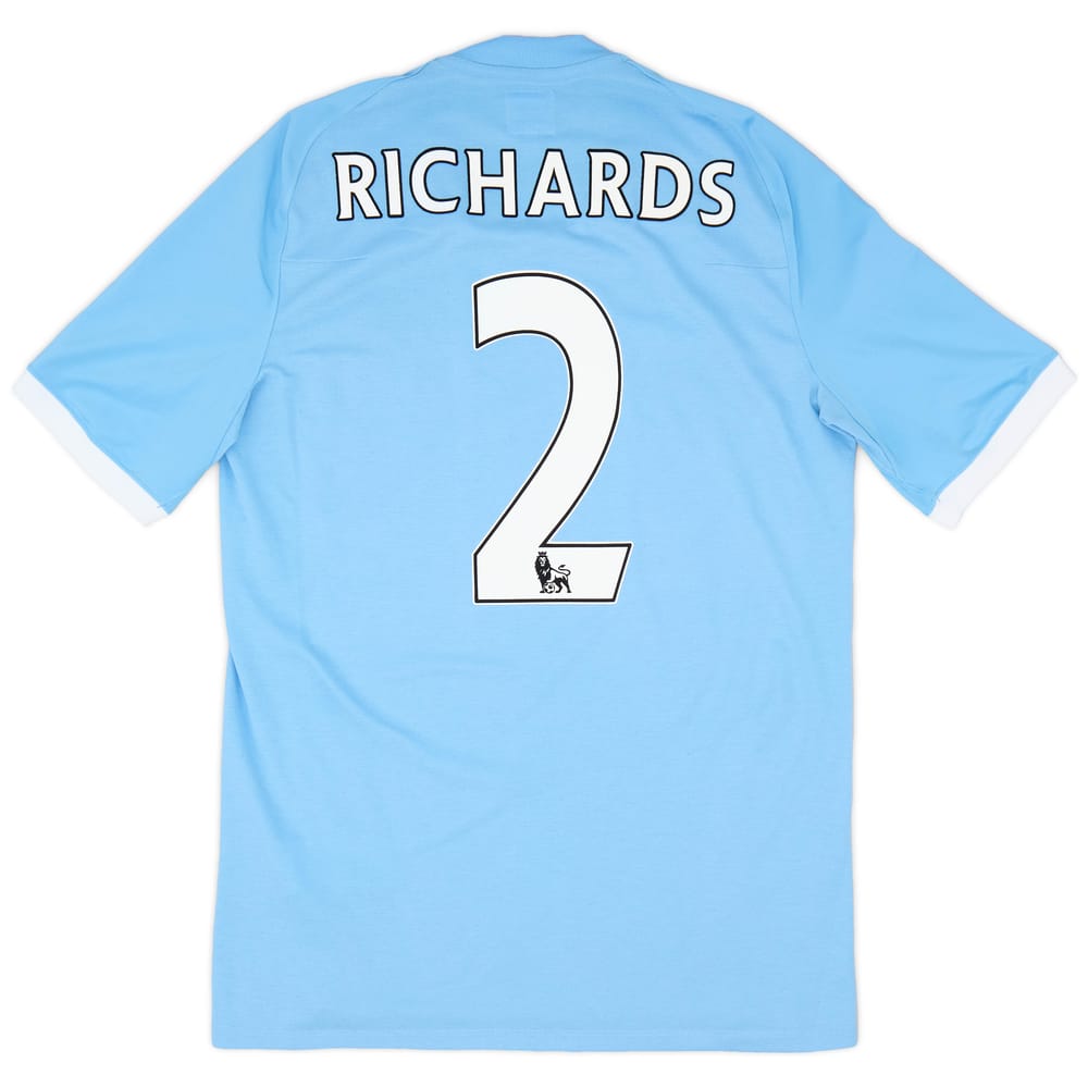 2010-11 Manchester City Home Shirt Richards #2 - 8/10 - (M)