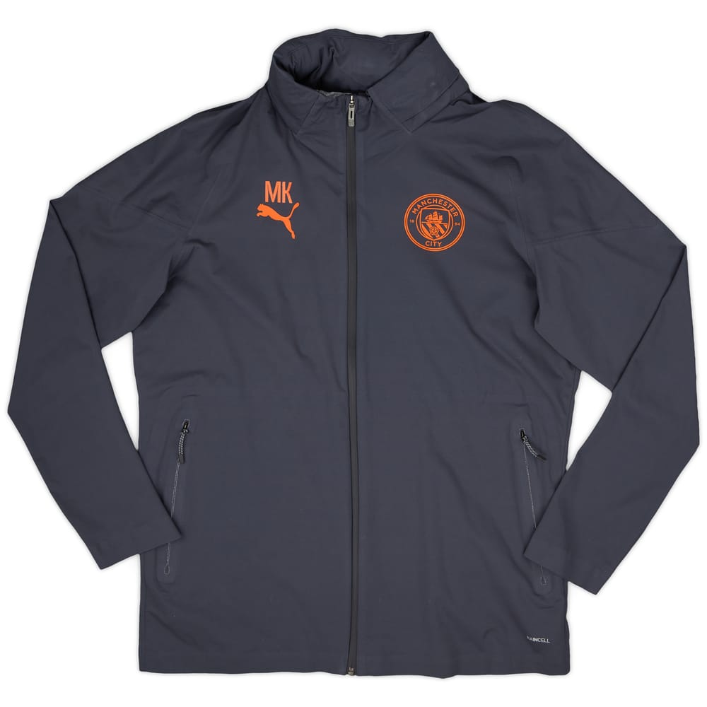 2023-24 Manchester City Staff Issue Puma Hooded Rain Jacket MK - 10/10 - (L)