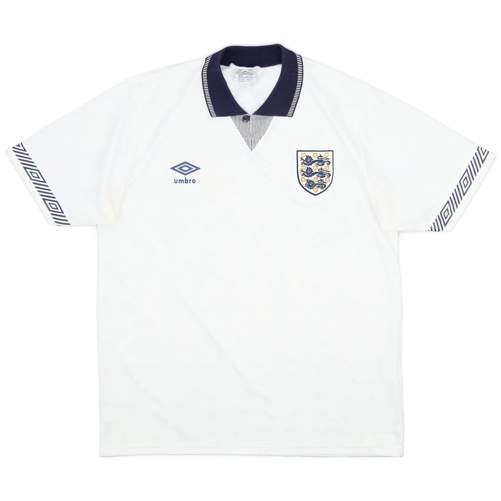 1990-92 England Home Shirt - 9/10 - (M)