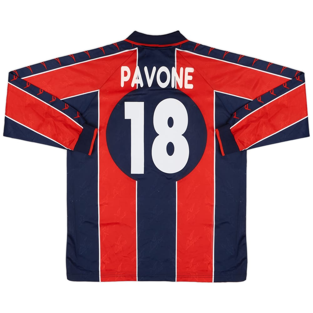 2000-01 Cosenza Match Issue Home Shirt Pavone #18