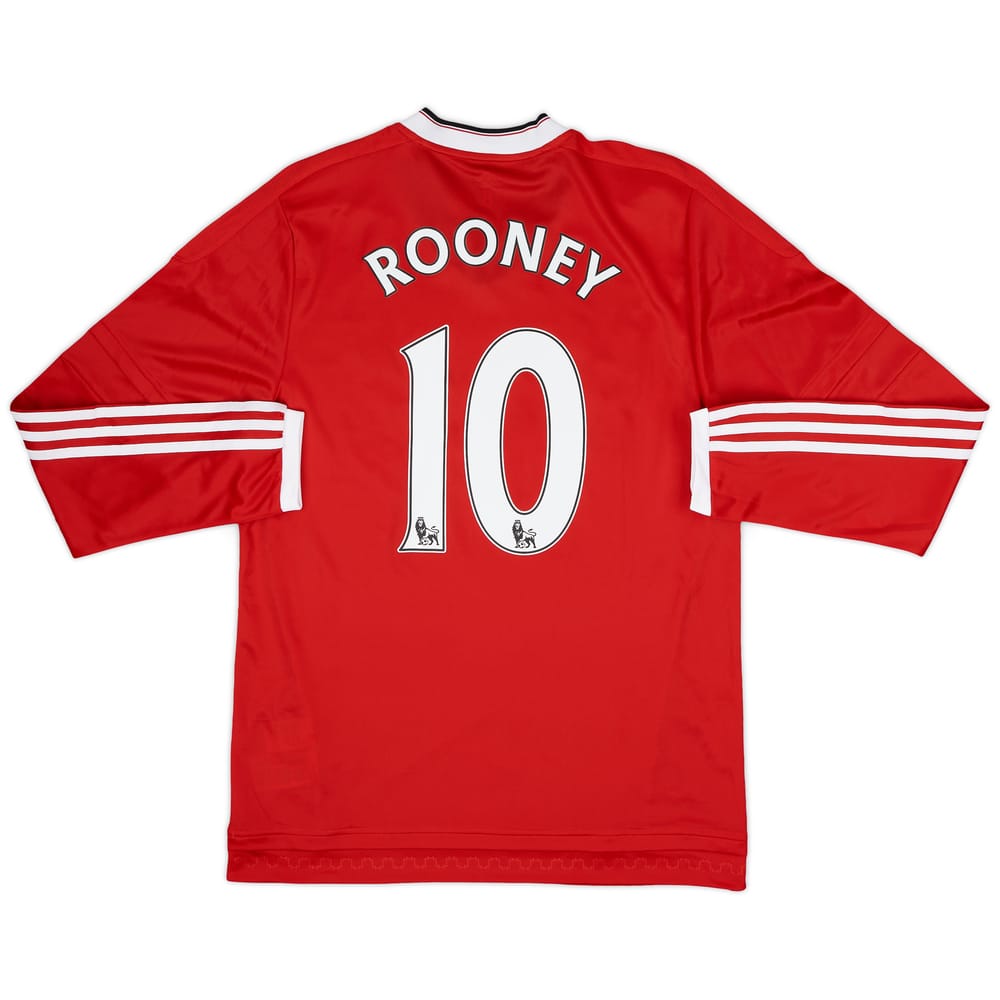 2015-16 Manchester United Player Issue Home L/S Shirt Rooney #10 (L)
