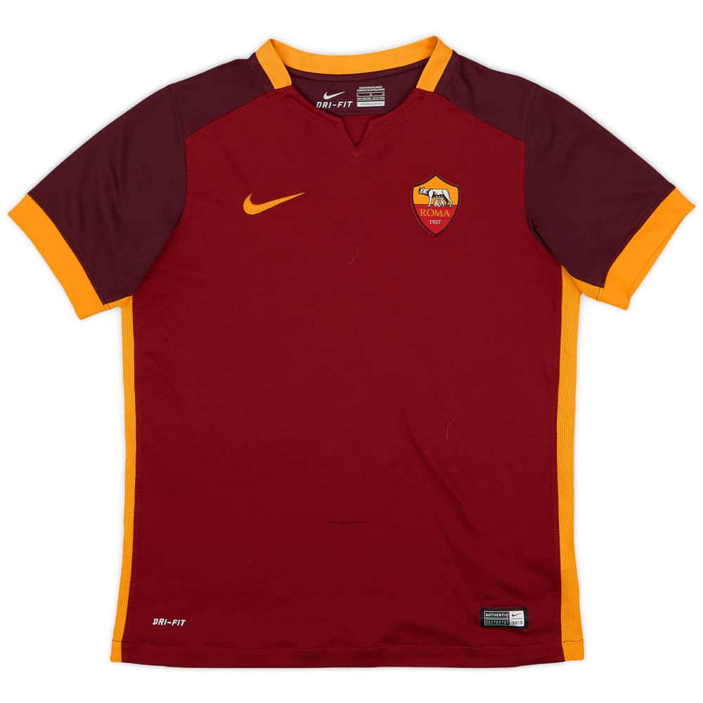 2015-16 Roma Home Shirt - 5/10 - (L.Boys)