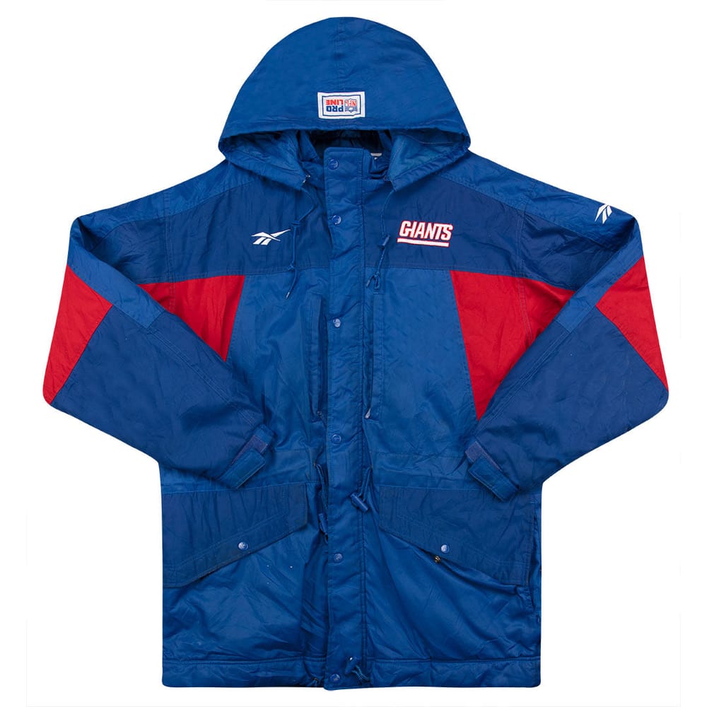 1990s New York Giants Reebok Longline Rain Coat M