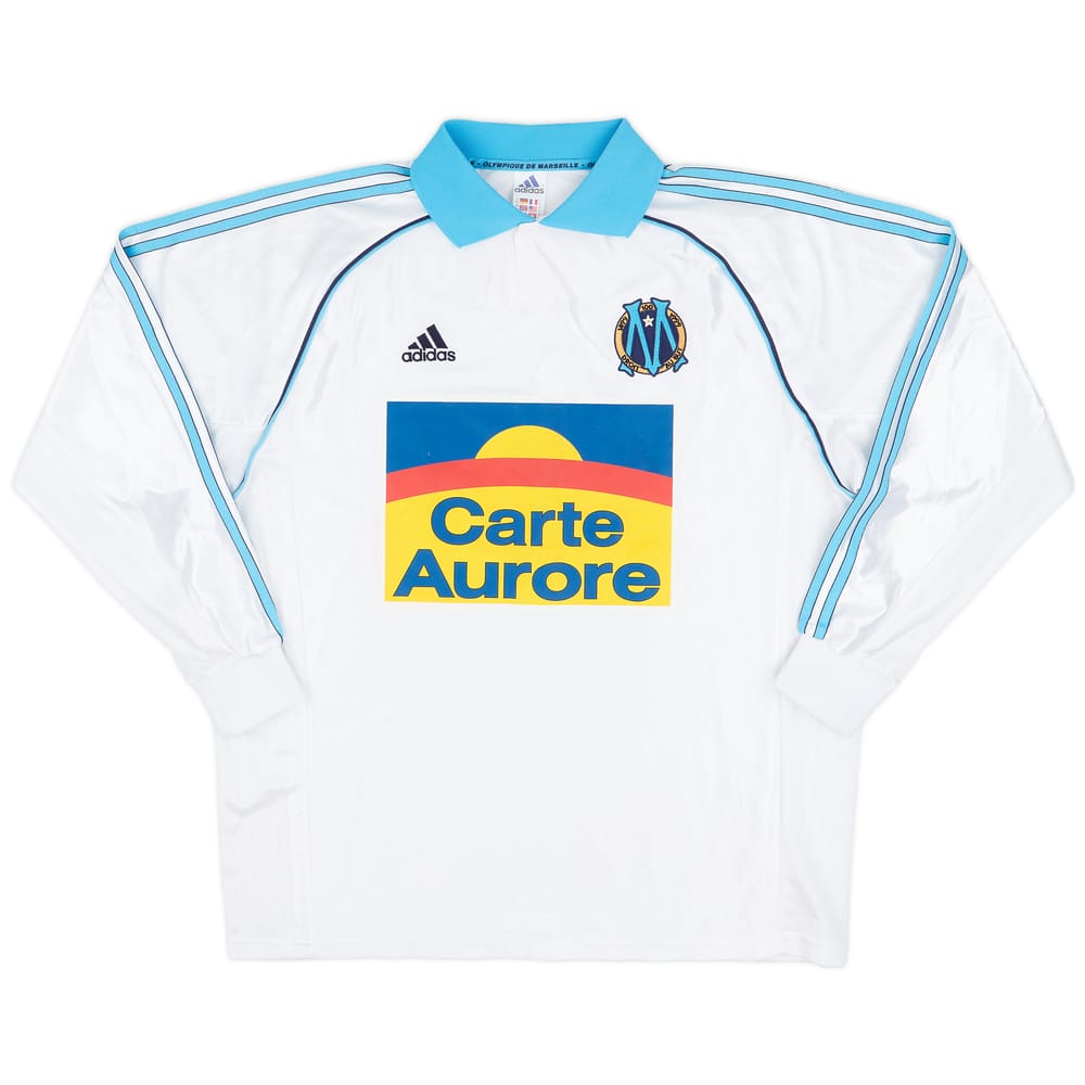 1998-99 Olympique Marseille Player Issue Home L/S Shirt - 7/10 - (XL)