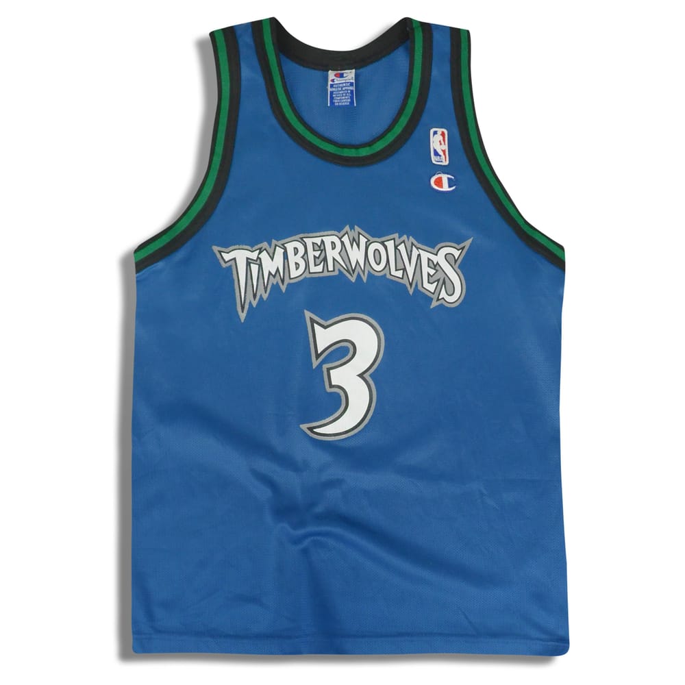 1996-99 Minnesota Timberwolves Marbury #3 Champion Jersey (Away) S