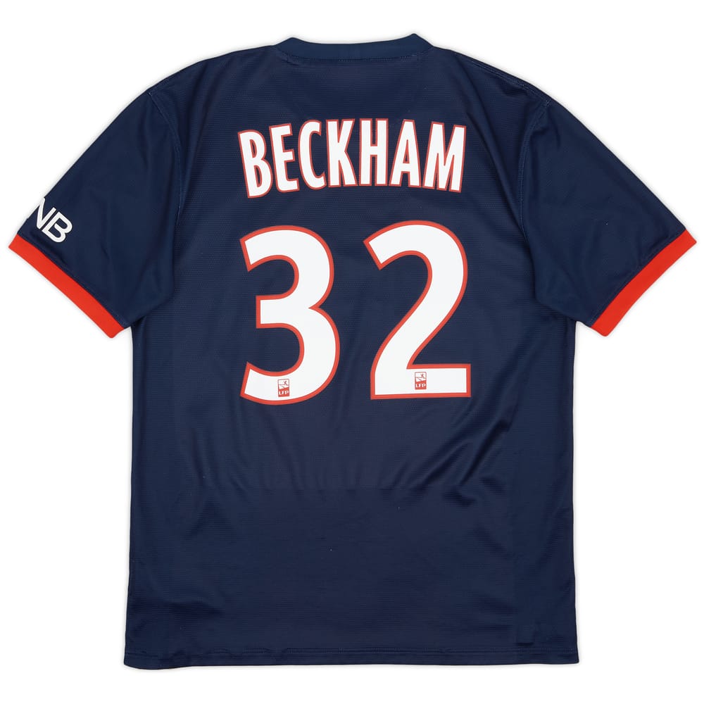 2013-14 Paris Saint-Germain Home Shirt Beckham #32 - 6/10 - (M)