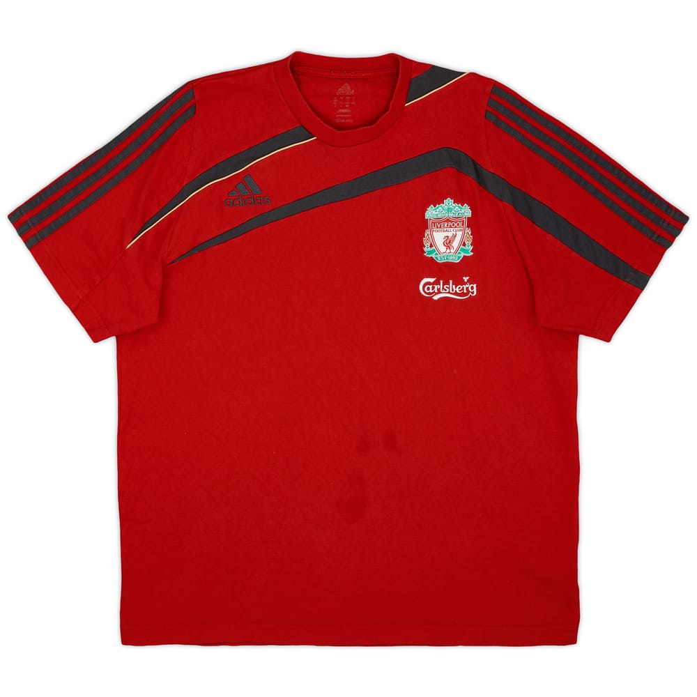 2009-10 Liverpool adidas Cotton Tee - 6/10 - (L)