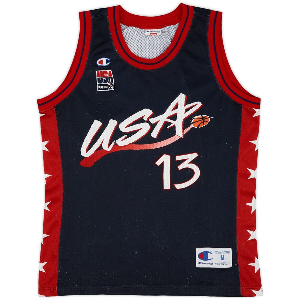 1996-99 USA O'Neal #13 Champion Away Jersey - 6/10 - (M)