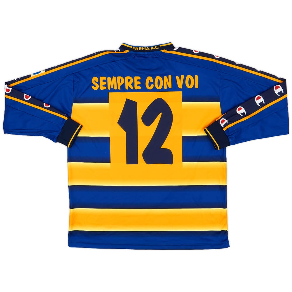 2002-03 Parma Basic Home L/S Shirt Sempre Con Voi #12 - 8/10 - (XL)