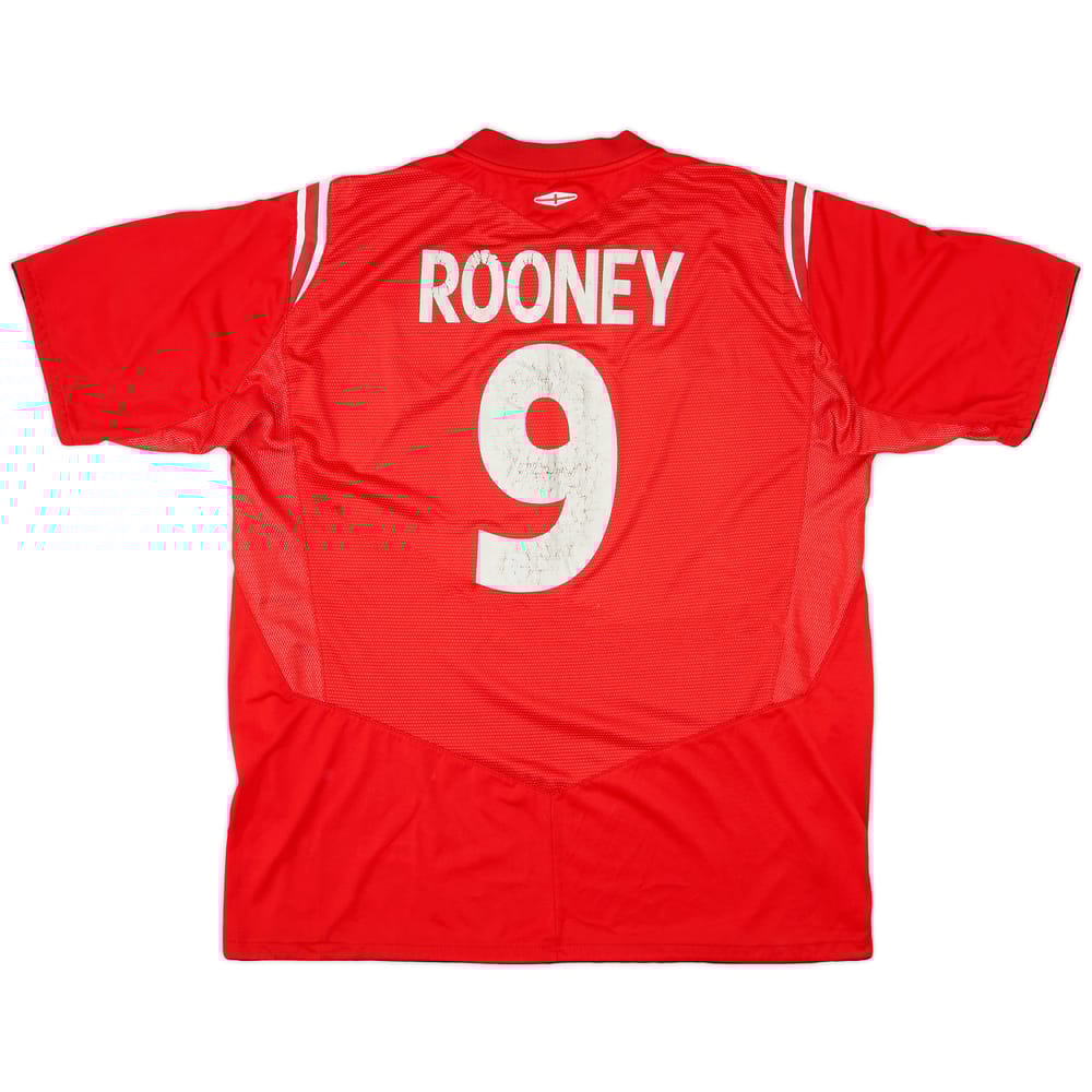 2004-06 England Away Shirt Rooney #9 - 5/10 - (XL)