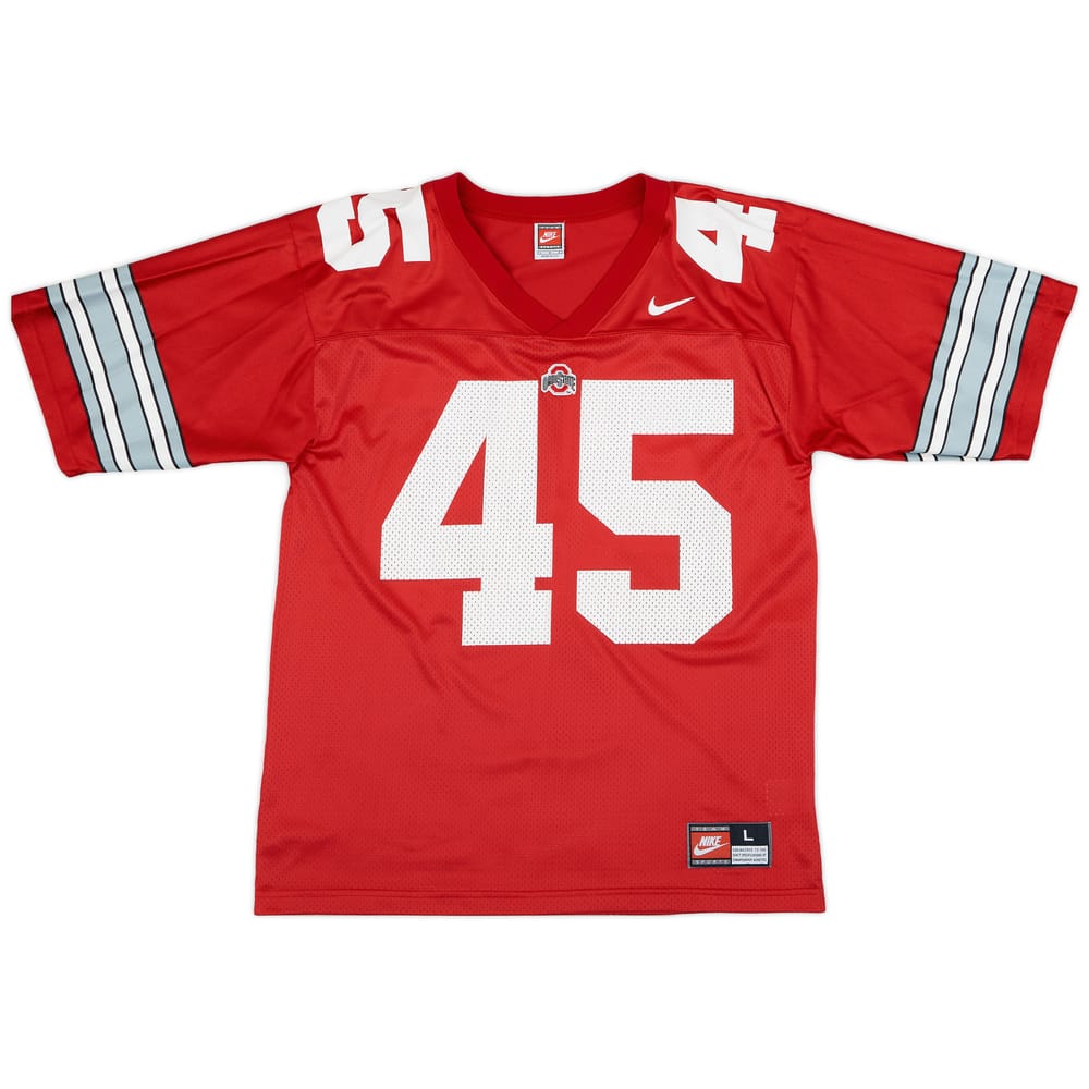 1996-98 Ohio State Buckeyes Katzenmoyer #45 Nike Home Jersey - 10/10 - (L)