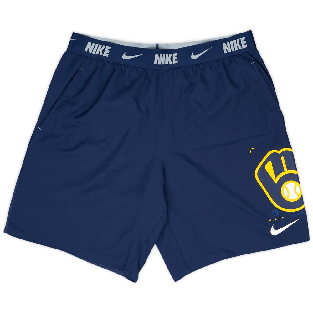 2022 Milwaukee Brewers Nike Authentic Dri-Fit Shorts - 9/10 - (XL)