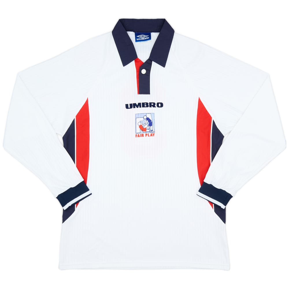 1998-99 Umbro Template L/S Shirt (England) #3 - 9/10 - (S)