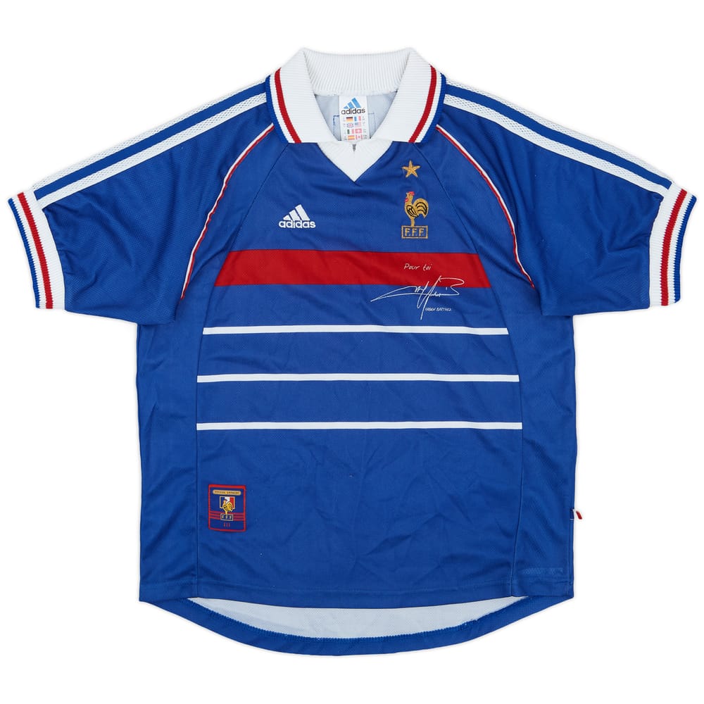 1998-00 France 'Pour Toi Fabien Barthez' Home Shirt - 8/10 - (Y)