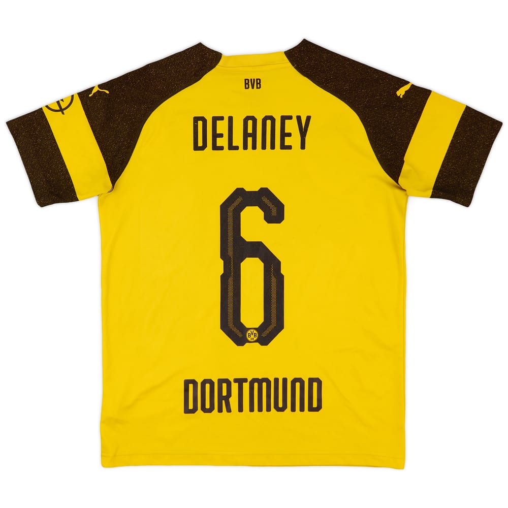 2018-19 Borussia Dortmund Home Shirt Delaney #6 - 5/10 - (XL.Boys)