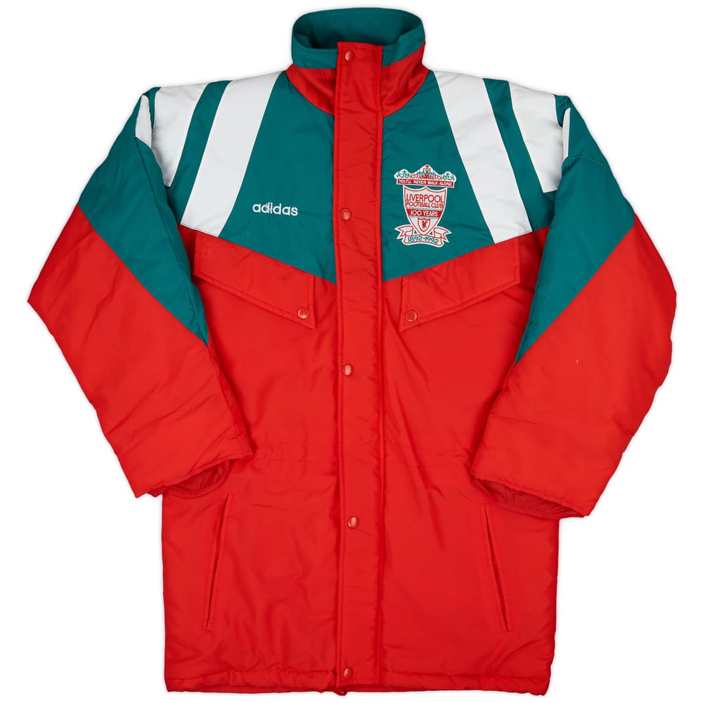 1992-93 Liverpool adidas Centenary Bench Coat - 8/10 - (S)