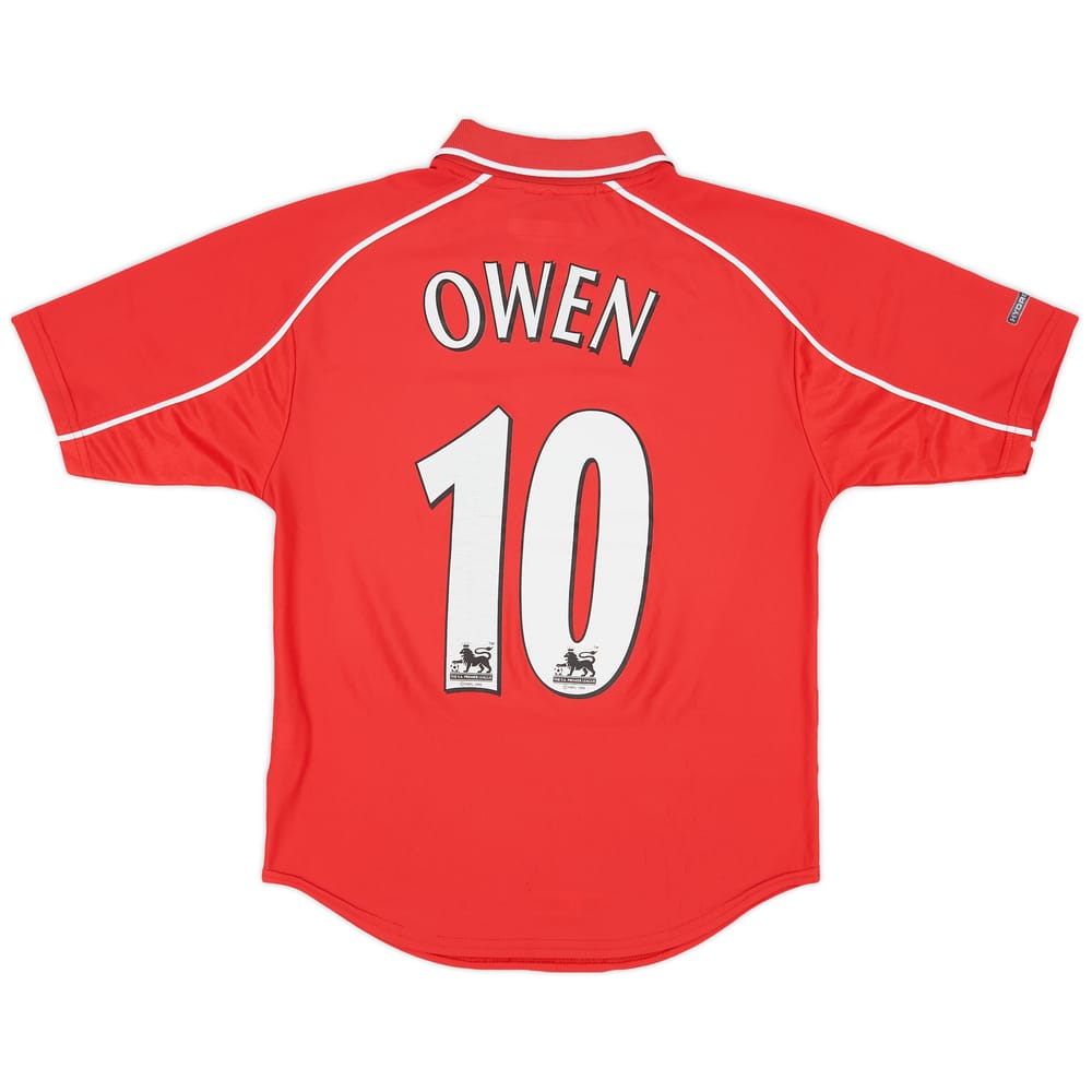 2000-02 Liverpool Home Shirt Owen #10 - 6/10 - (XL.Boys)