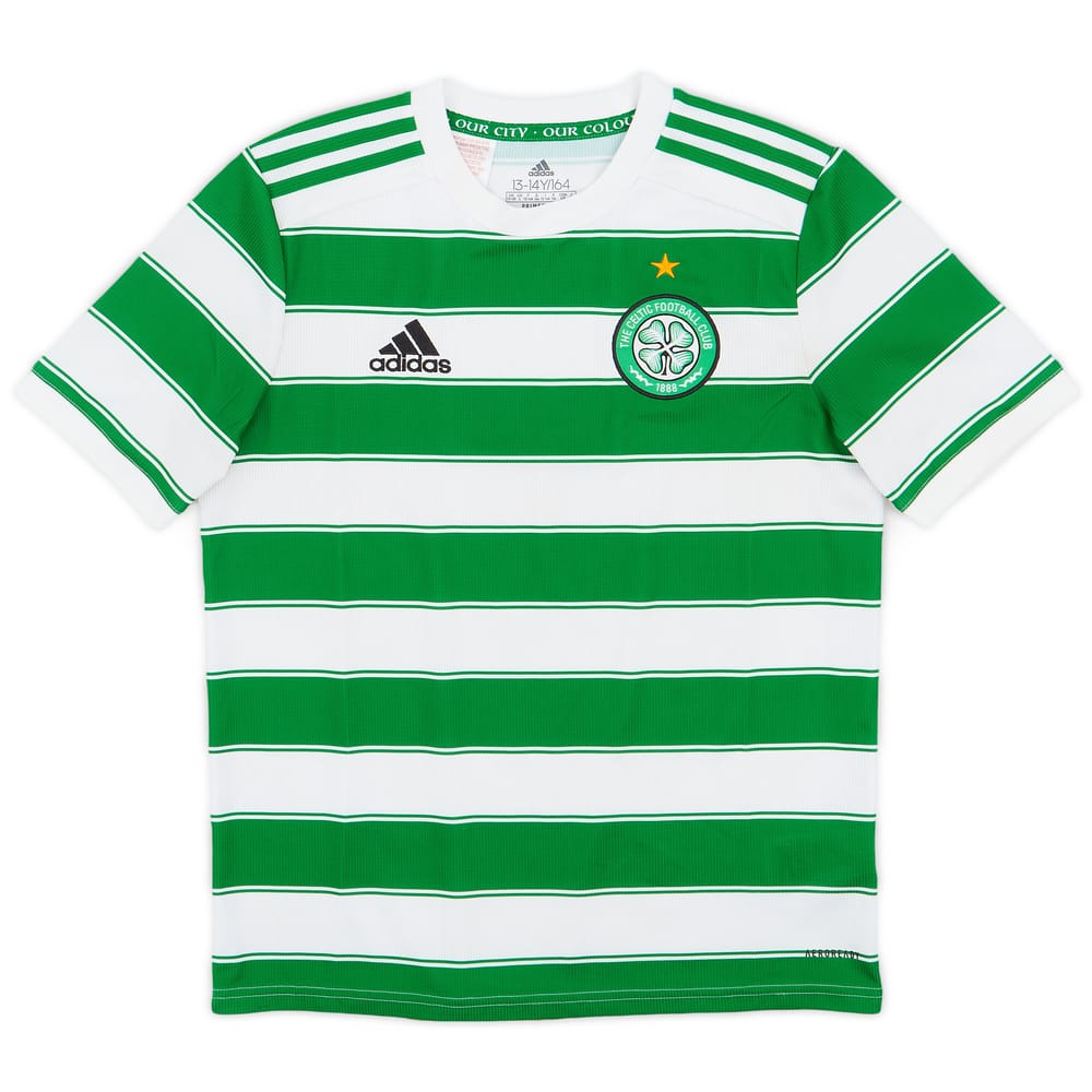 2021-22 Celtic Home Shirt - 8/10 - (L.Boys)