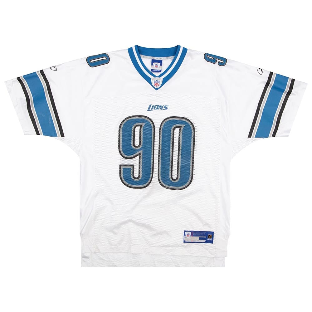 2010 Detroit Lions Suh #90 Reebok On Field Jersey (Away) L