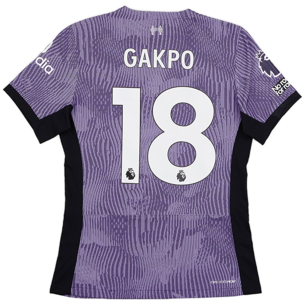 2023-24 Liverpool Match Issue Third Shirt Gakpo #18