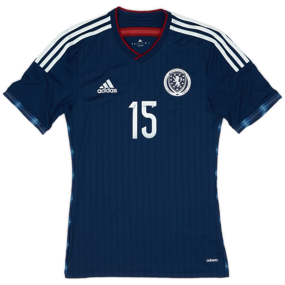2014-15 Scotland Player Issue Home Shirt #15 - 8/10 - (S)
