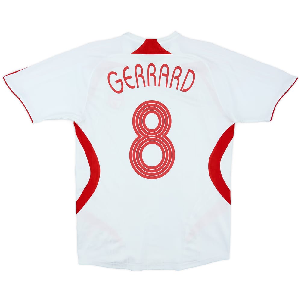 2007-08 Liverpool Away Shirt Gerrard #8 - 6/10 - (XL.Boys)