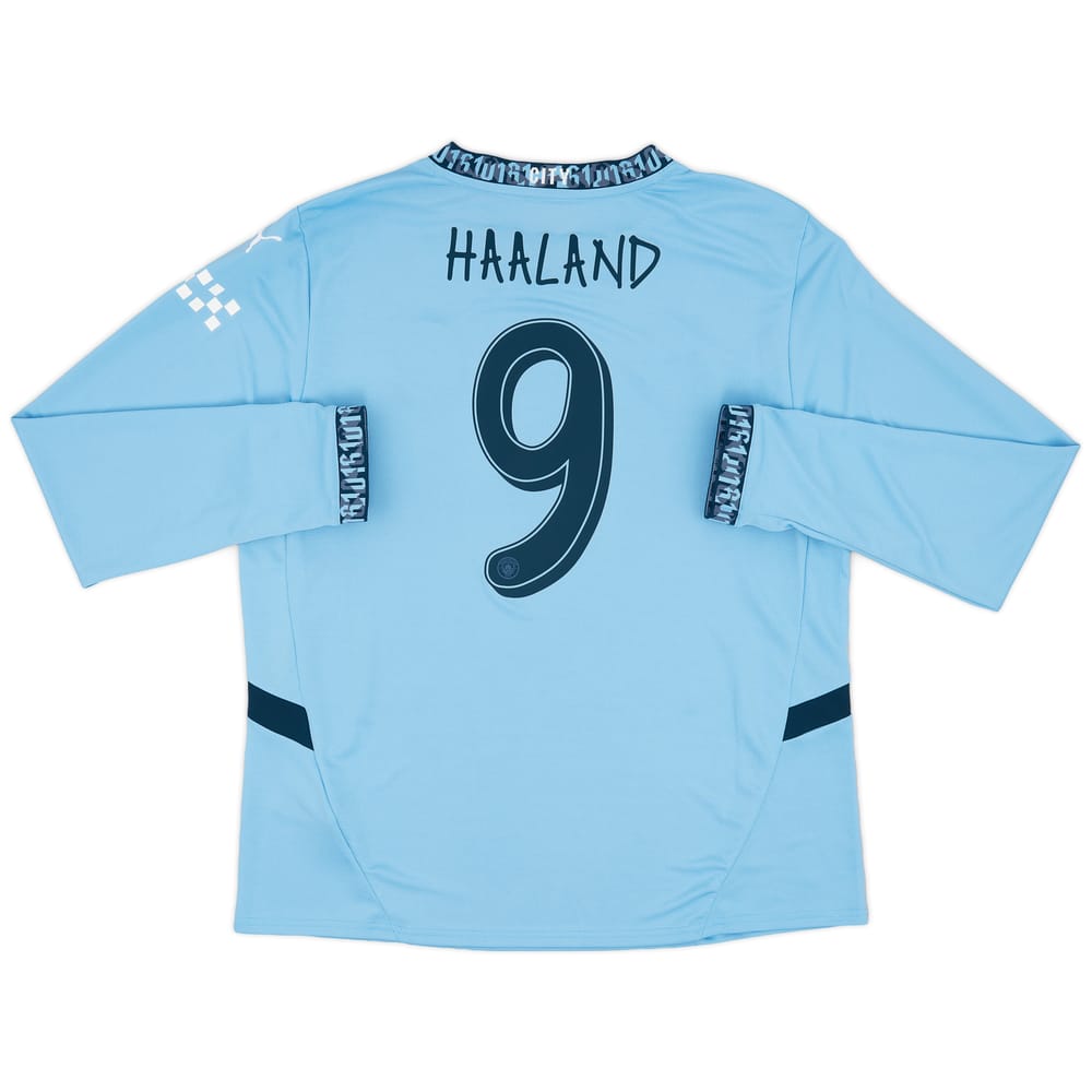 2024-25 Manchester City Home L/S Shirt Haaland #9 - 9/10 - (XL)