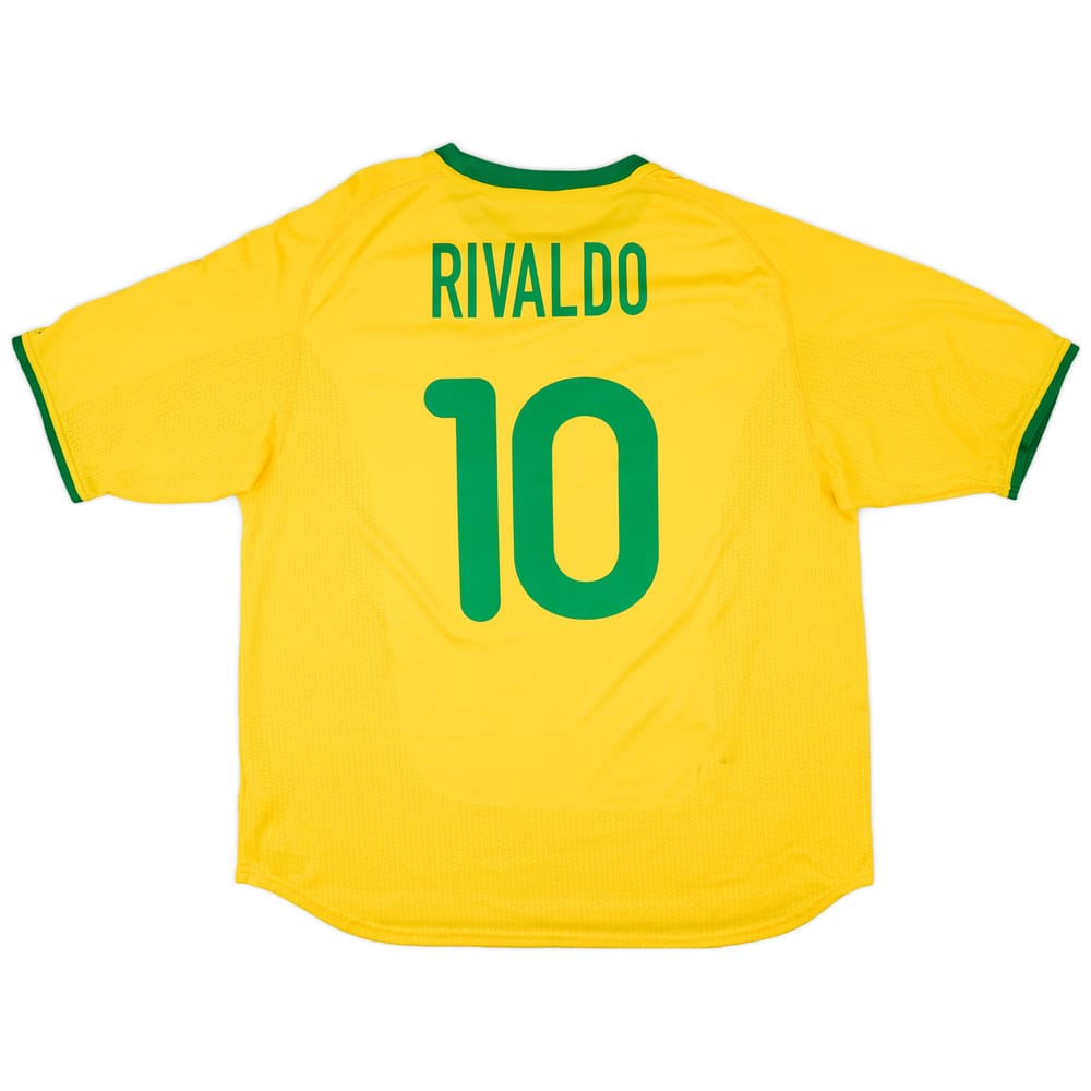 2000-02 Brazil Home Shirt Rivaldo #10 - 6/10 - (XXL)
