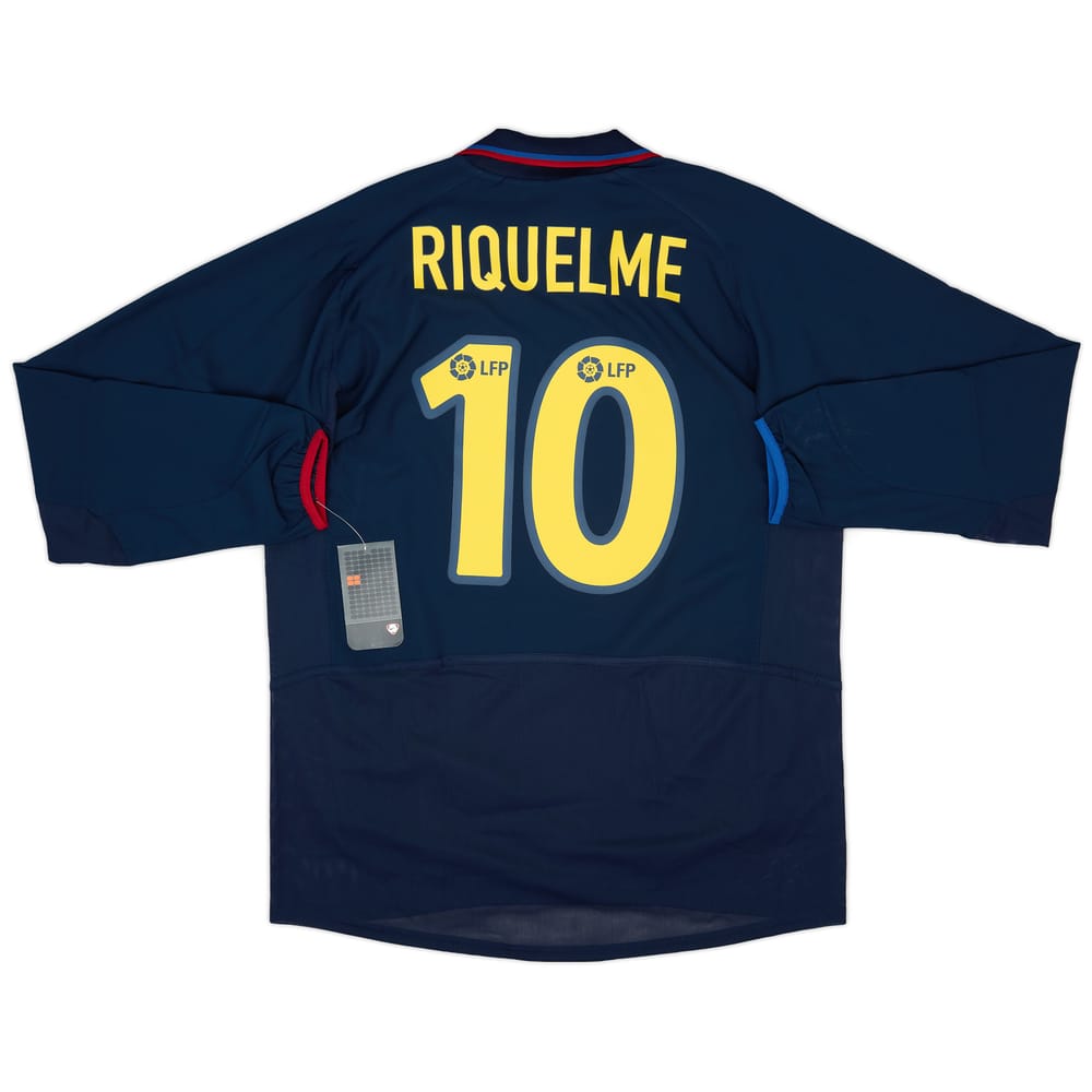 2002-03 Barcelona Player Issue Away L/S Shirt Riquelme #10 (L)