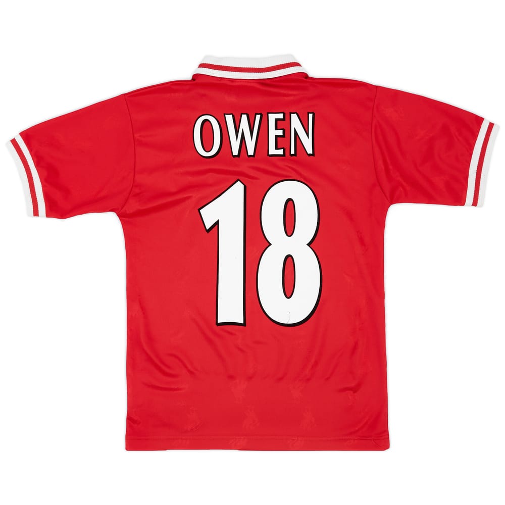 1996-98 Liverpool Home Shirt Owen #18 - 8/10 - (Y)