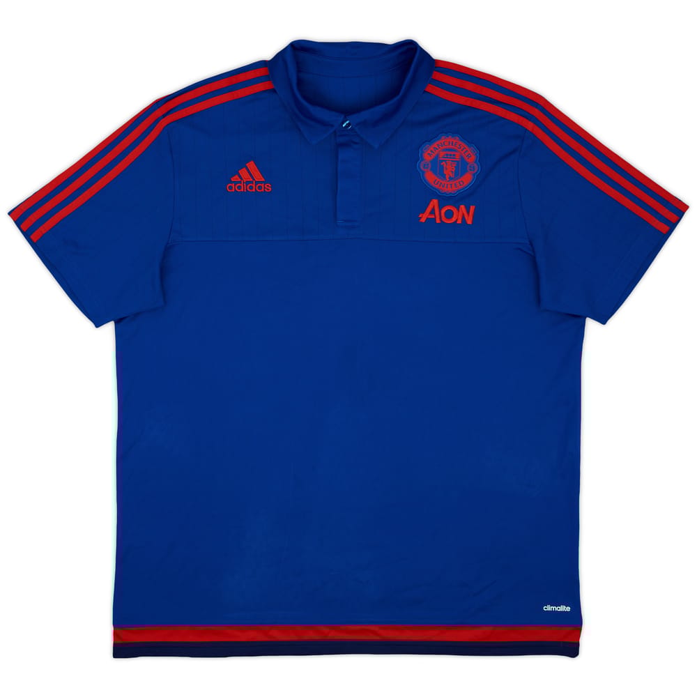 2015-16 Manchester United adidas Polo Shirt - 8/10 - (XL)