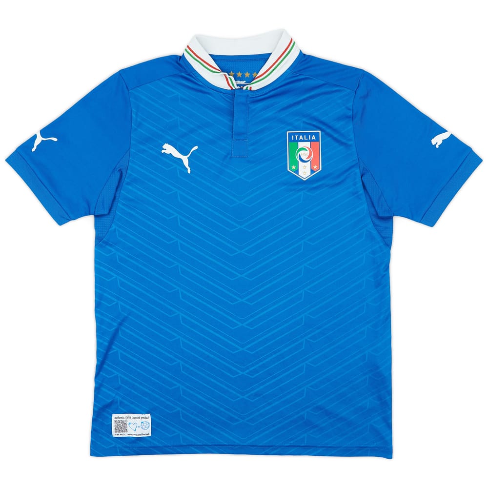 2012-13 Italy Home Shirt - 9/10 - (XL.Boys)