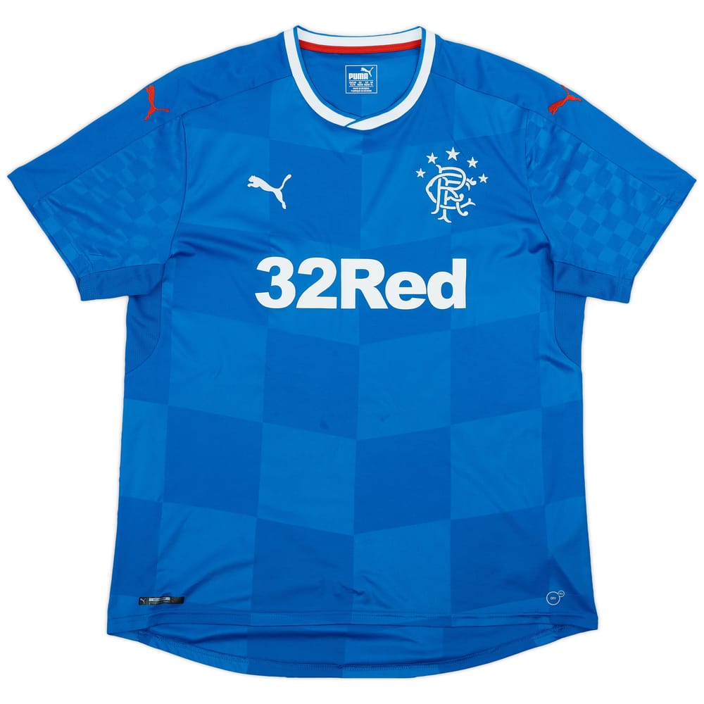2016-18 Rangers Home Shirt - 8/10 - (XL)
