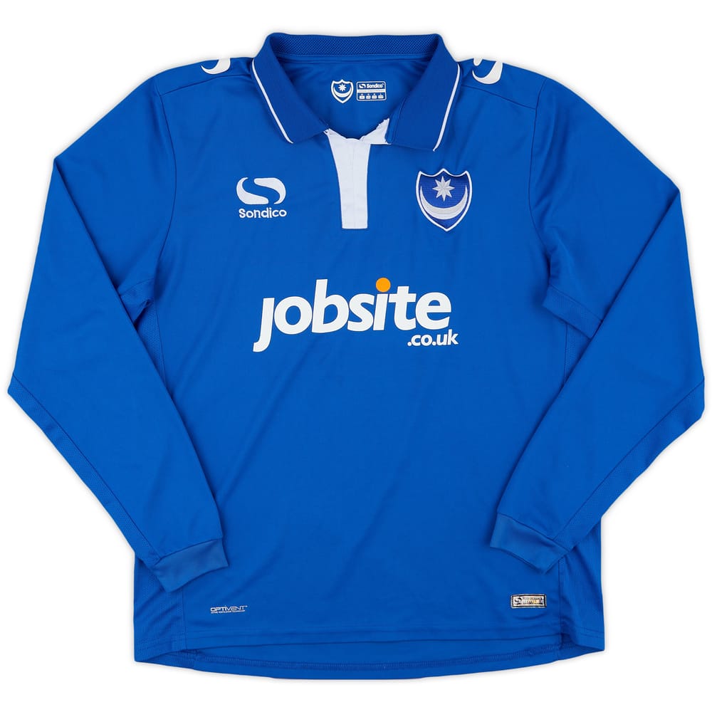 2015-16 Portsmouth Home L/S Shirt - 8/10 - (M)