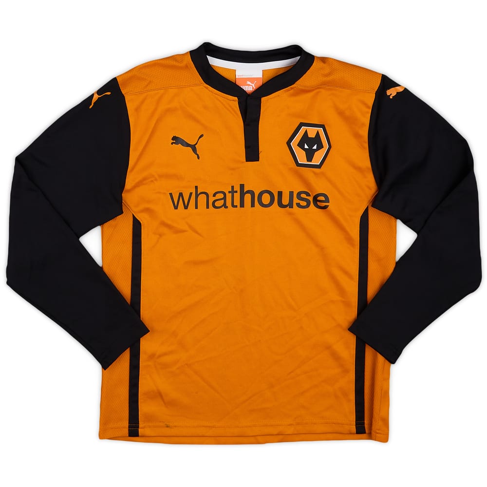 2014-15 Wolves Home L/S Shirt - 7/10 - (M.Boys)