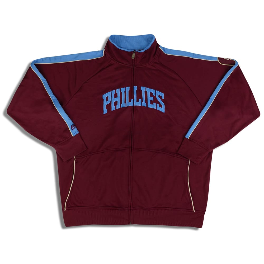 2010s Philadelphia Phillies Majestic Cooperstown Track Jacket XXL