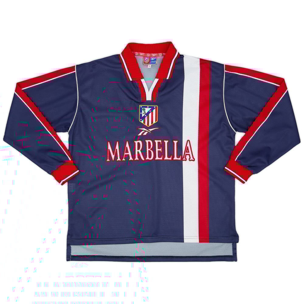 1998-99 Atletico Madrid Player Issue Away L/S Shirt - 8/10 - (M)