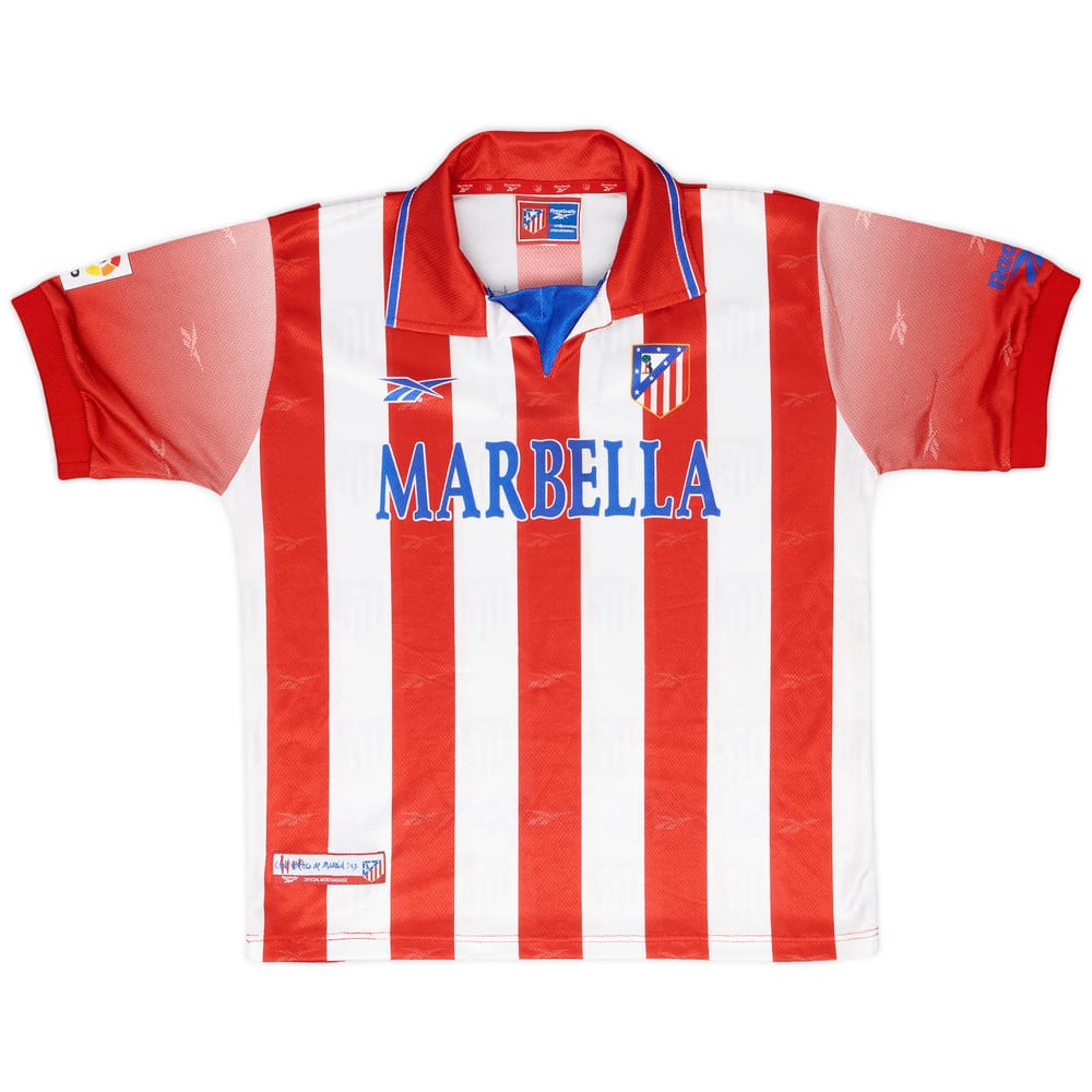 1998-99 Atletico Madrid Basic Home Shirt - 8/10 - (L.Boys)
