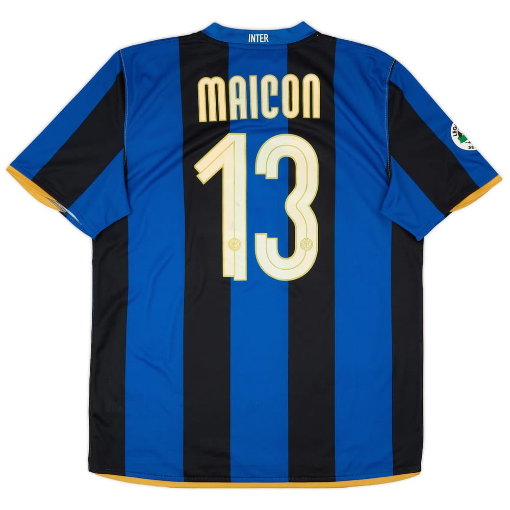 2008-09 Inter Milan Home Shirt Maicon #13 - 6/10 - (L)