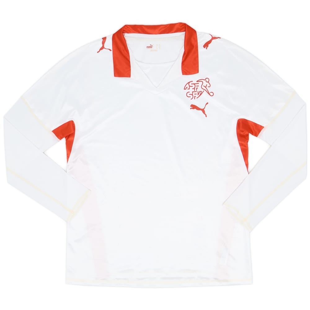 2008-10 Switzerland Player Issue Away L/S Shirt - 8/10 - (XL)