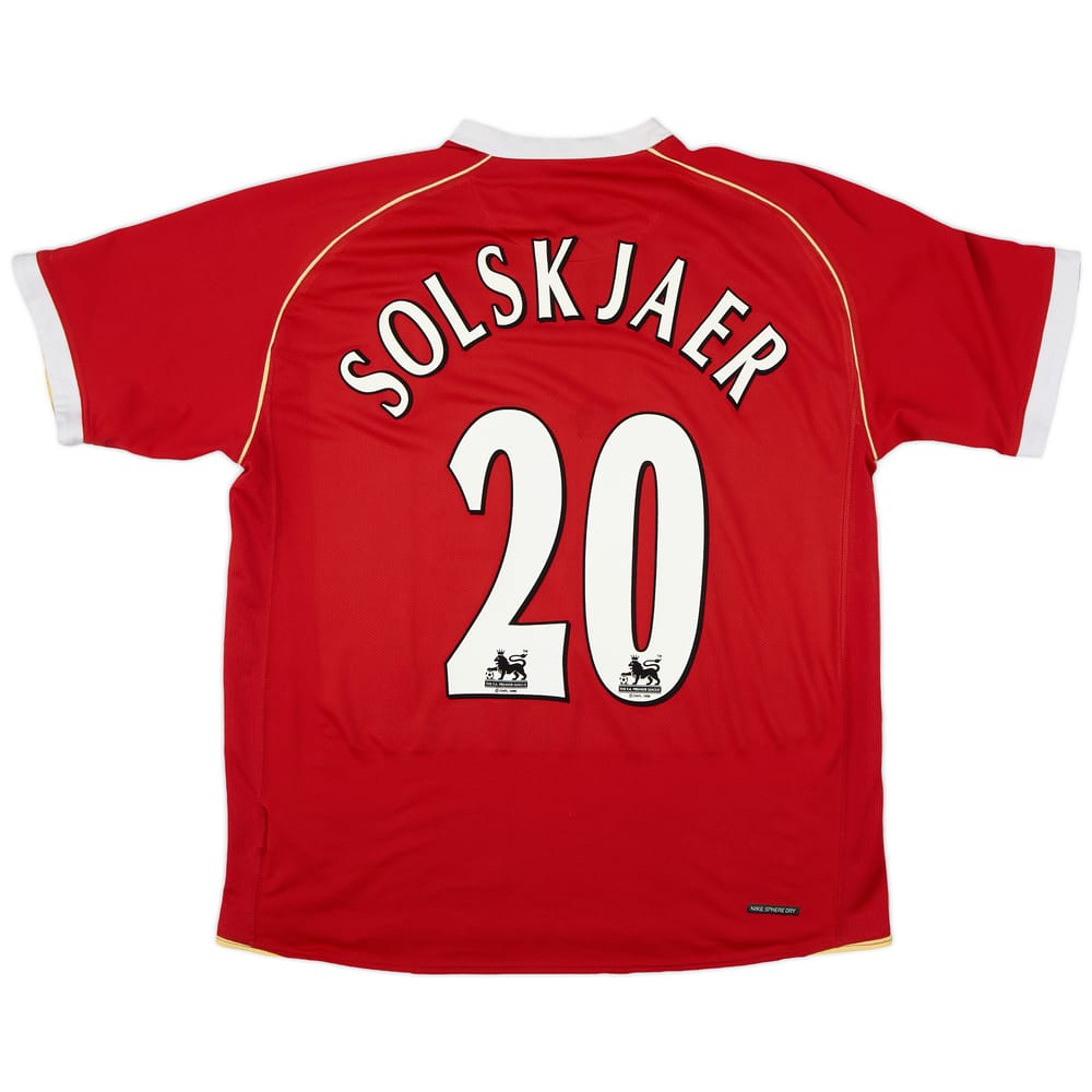 2006-07 Manchester United Home Shirt Solskjaer #20 - 6/10 - (M)