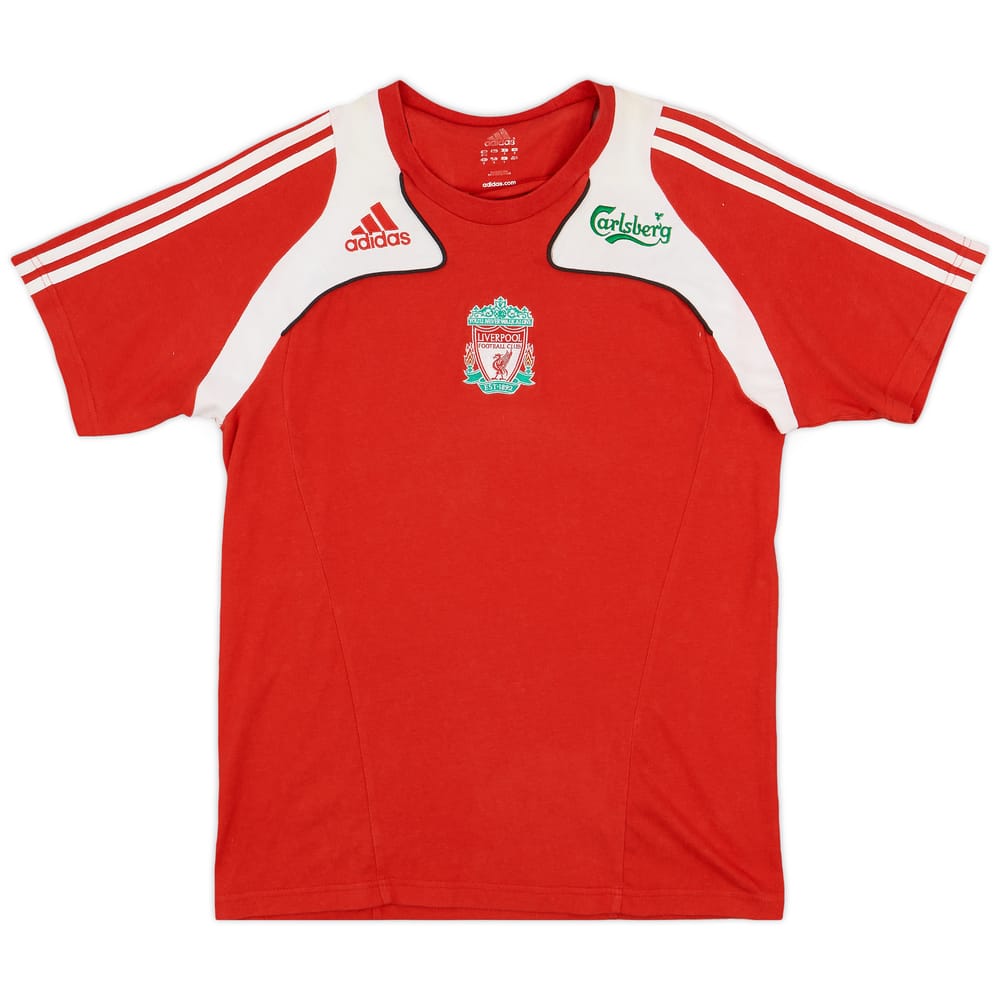 2008-09 Liverpool addias Cotton Tee - 7/10 - (S)