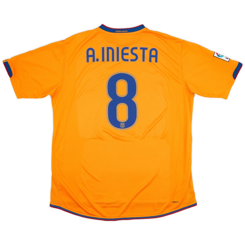 2007-08 Barcelona Third Shirt A. Iniesta #8 - 6/10 - (XXL)