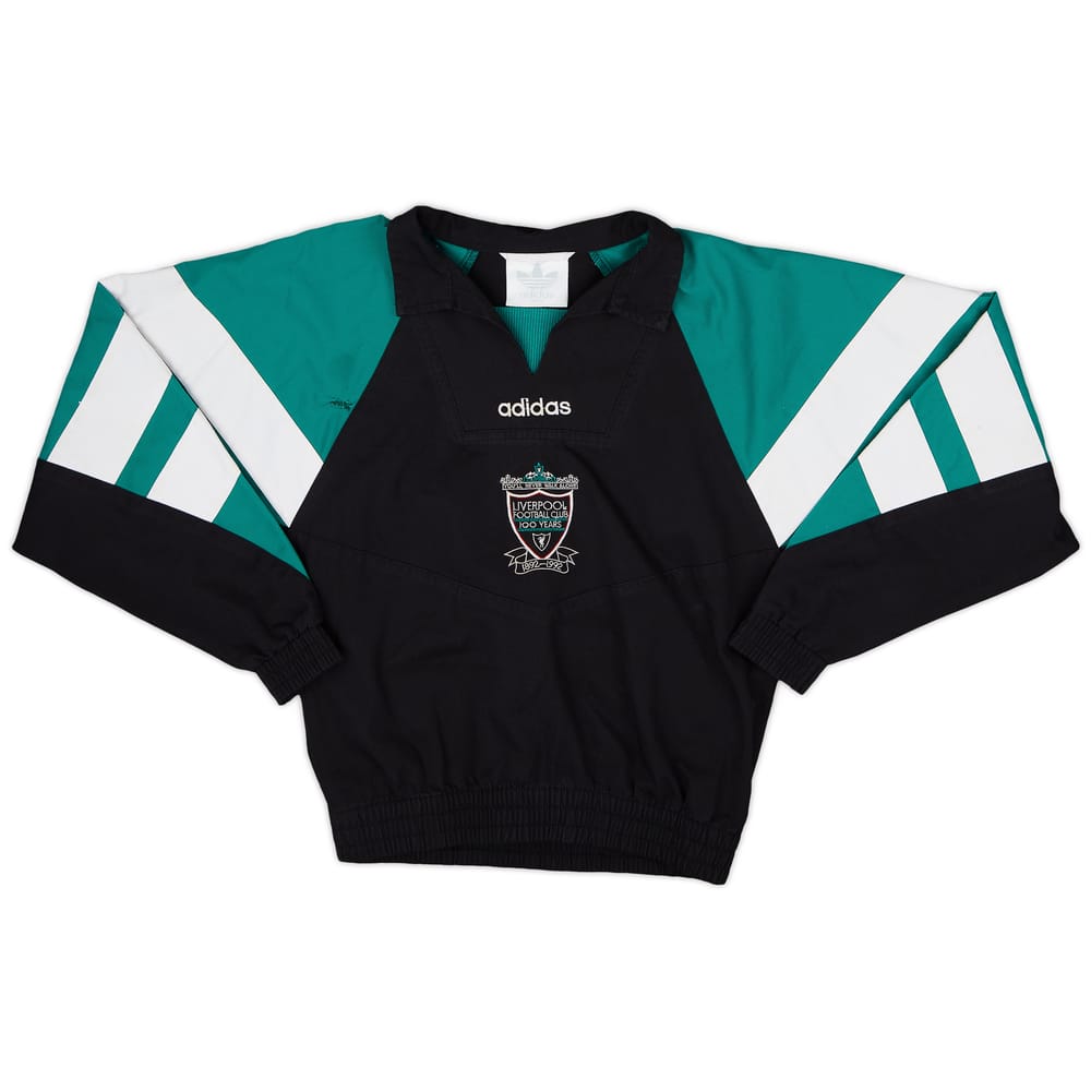 1995-96 Liverpool adidas Drill Top - 5/10 - (M.Boys)